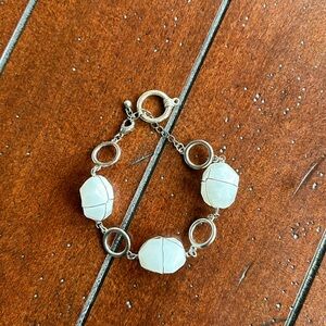 Handmade Bracelet Large Stones & Silver